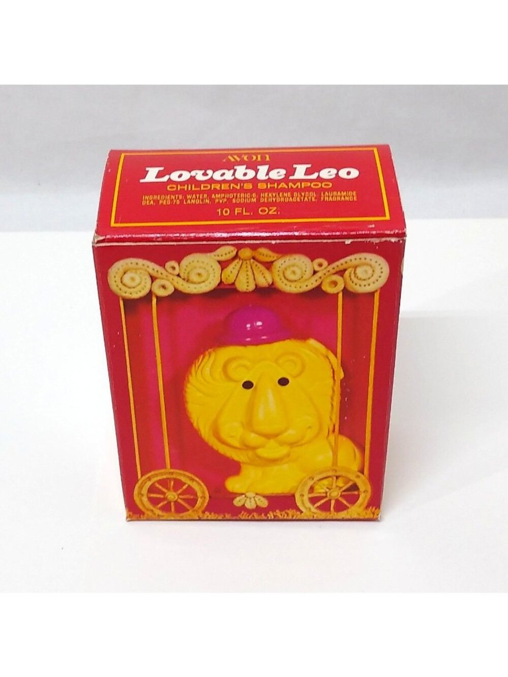 Avon Lovable Leo Childrens Shampoo Bottle Coin Bank 1974 Collectible NIB NOS VTG - Picture 1 of 9